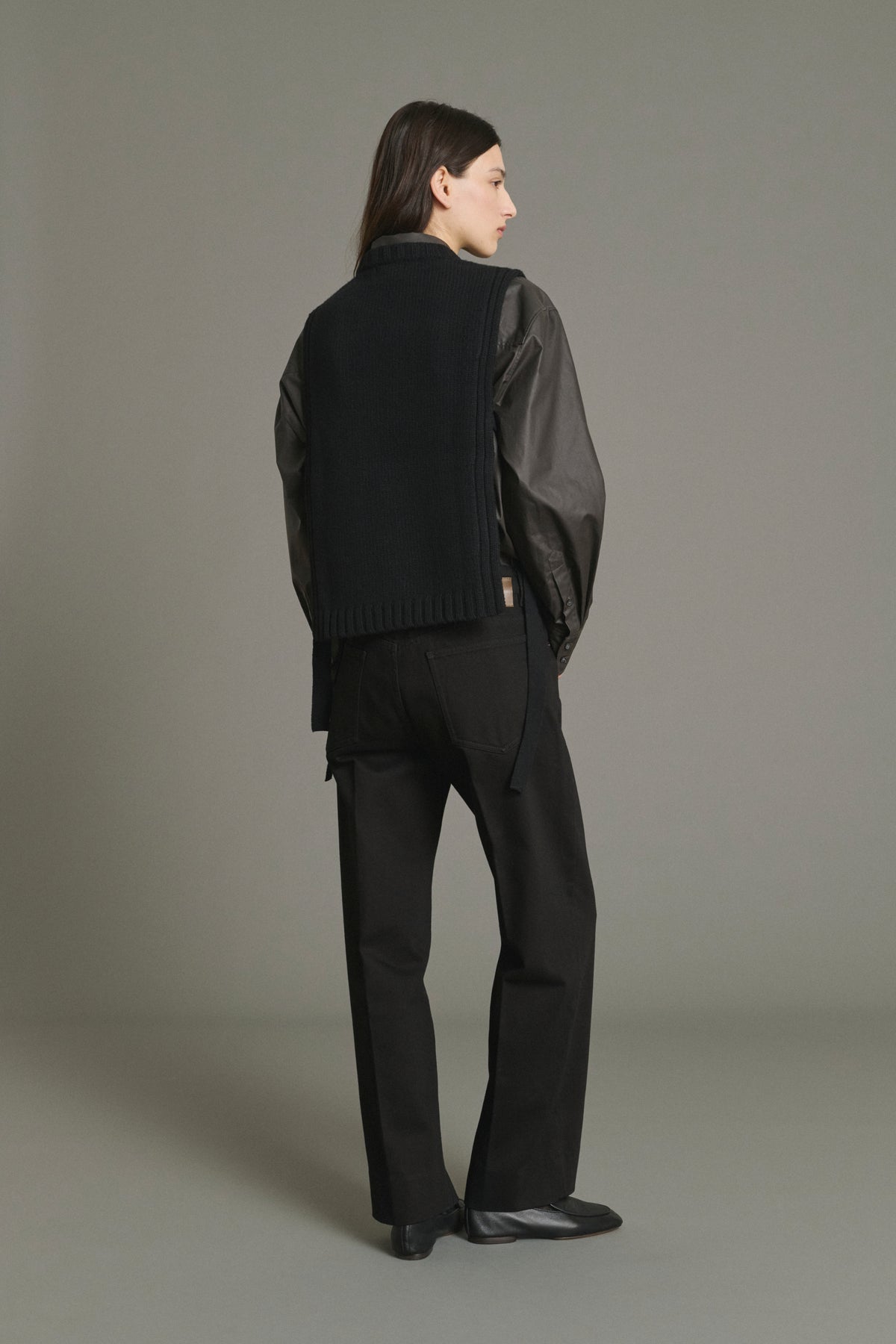 Pull Uzel - Noir - Laine - Femme vue 4