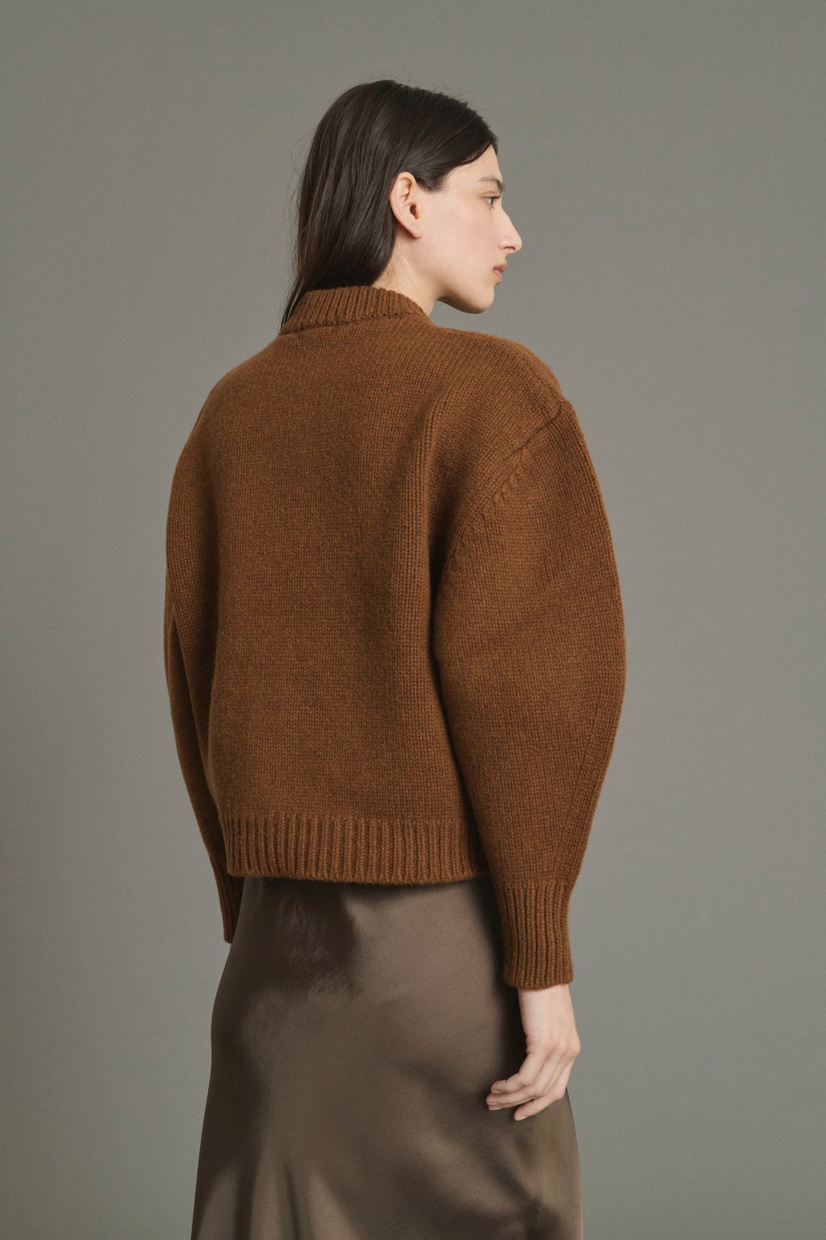 Cardigan Leonard - Caramel - Laine Mérinos - Femme vue 2