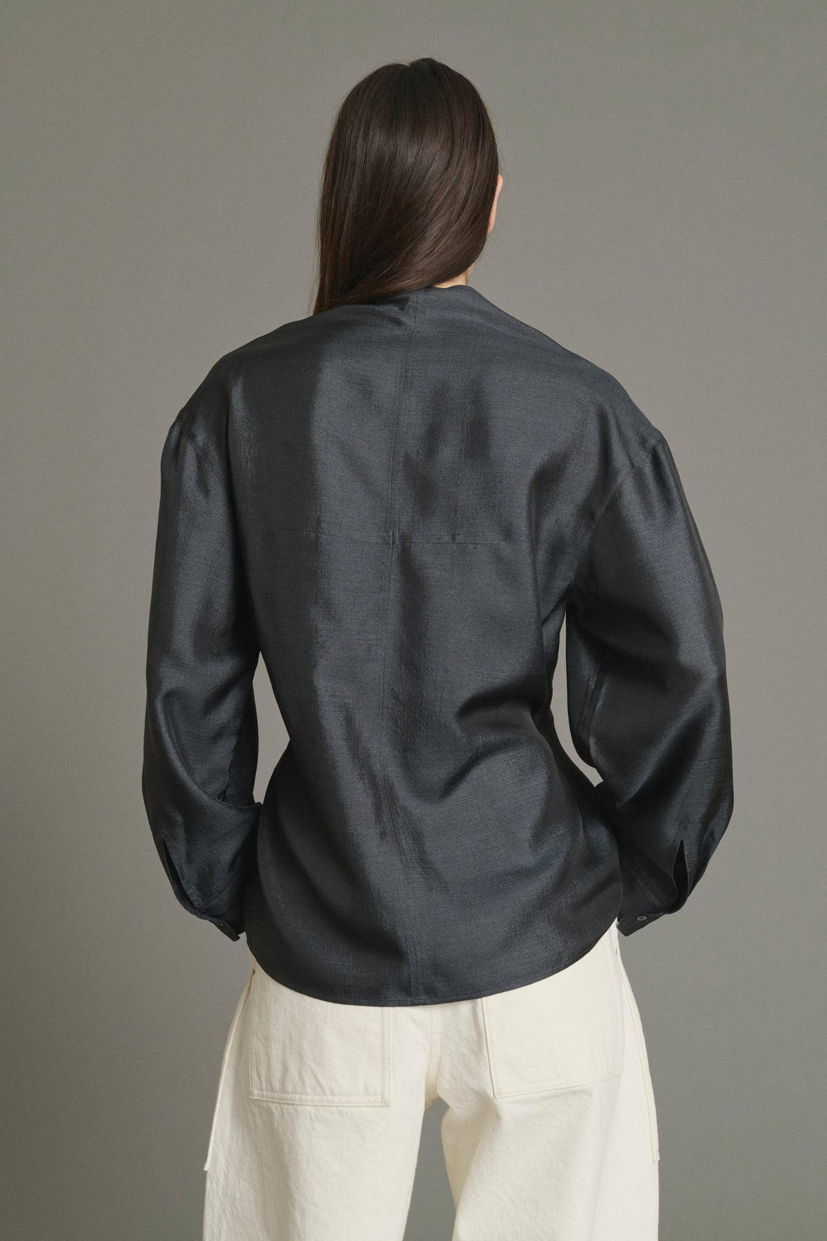 Blouse Jenny - Gris Anthracite - Soie - Femme vue 4