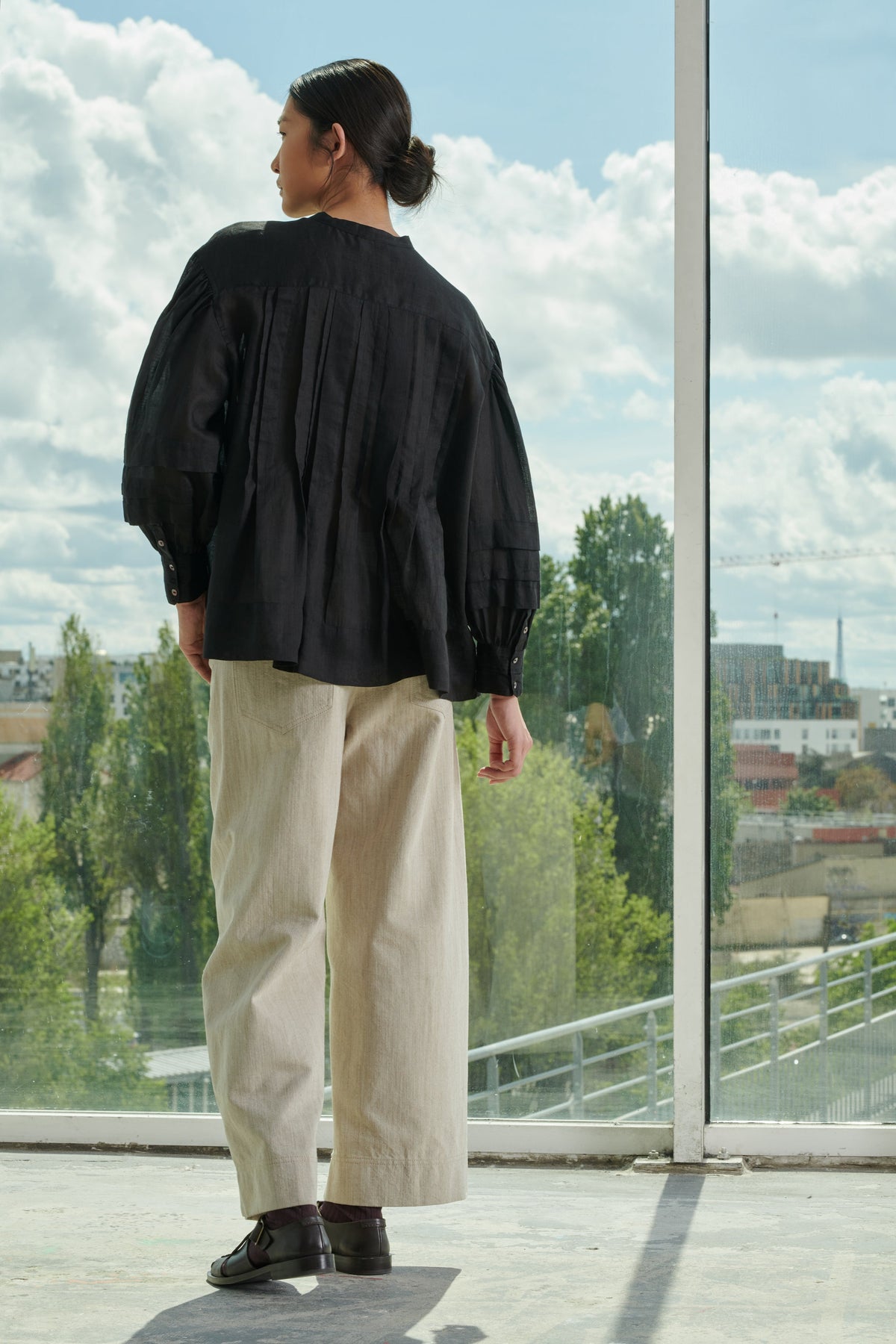 TROUSERS PEPINO BEIGE/ECRU vue 3