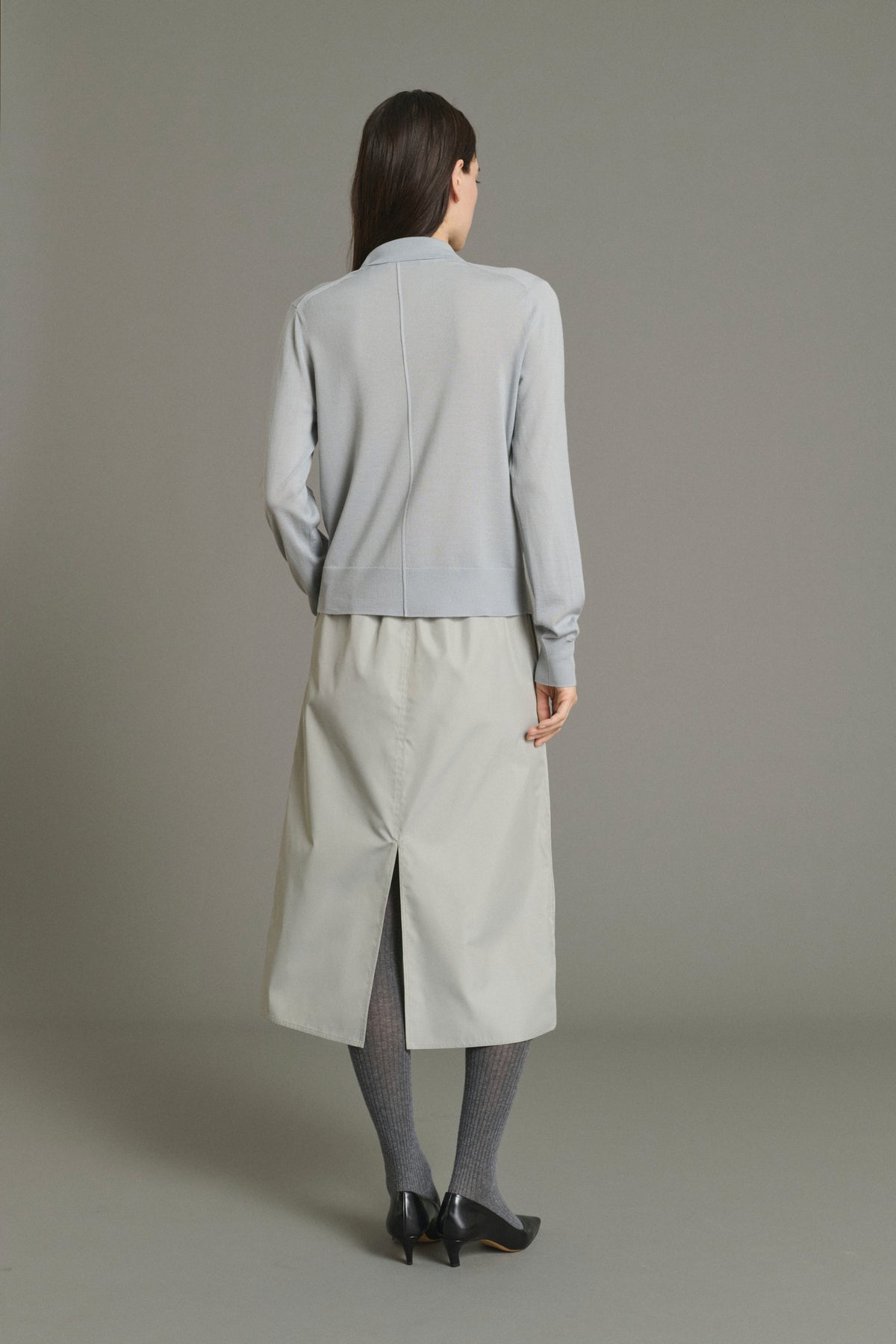 Cardigan Hailey - Bleu Pâle - Laine Mérinos - Femme