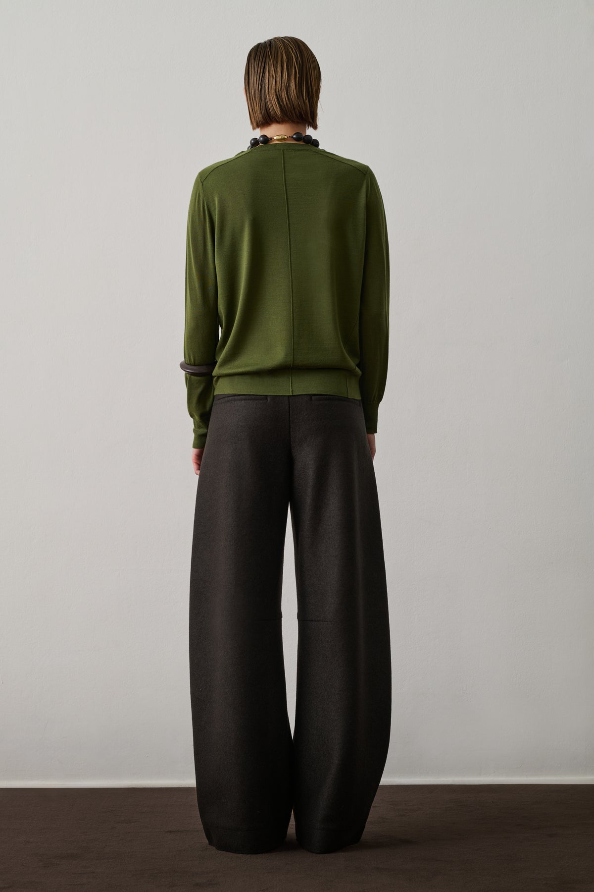 Pull Aussie - Vert Olive - Laine - Femme vue 2
