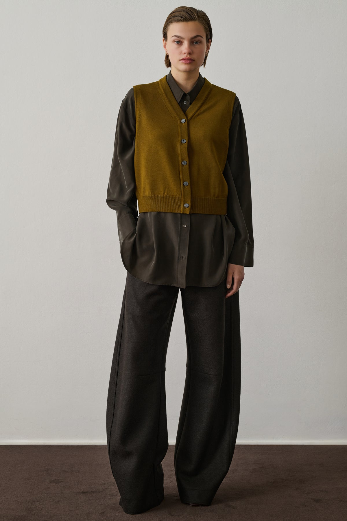Chiara Cardigan - Bronze - Wool - Women