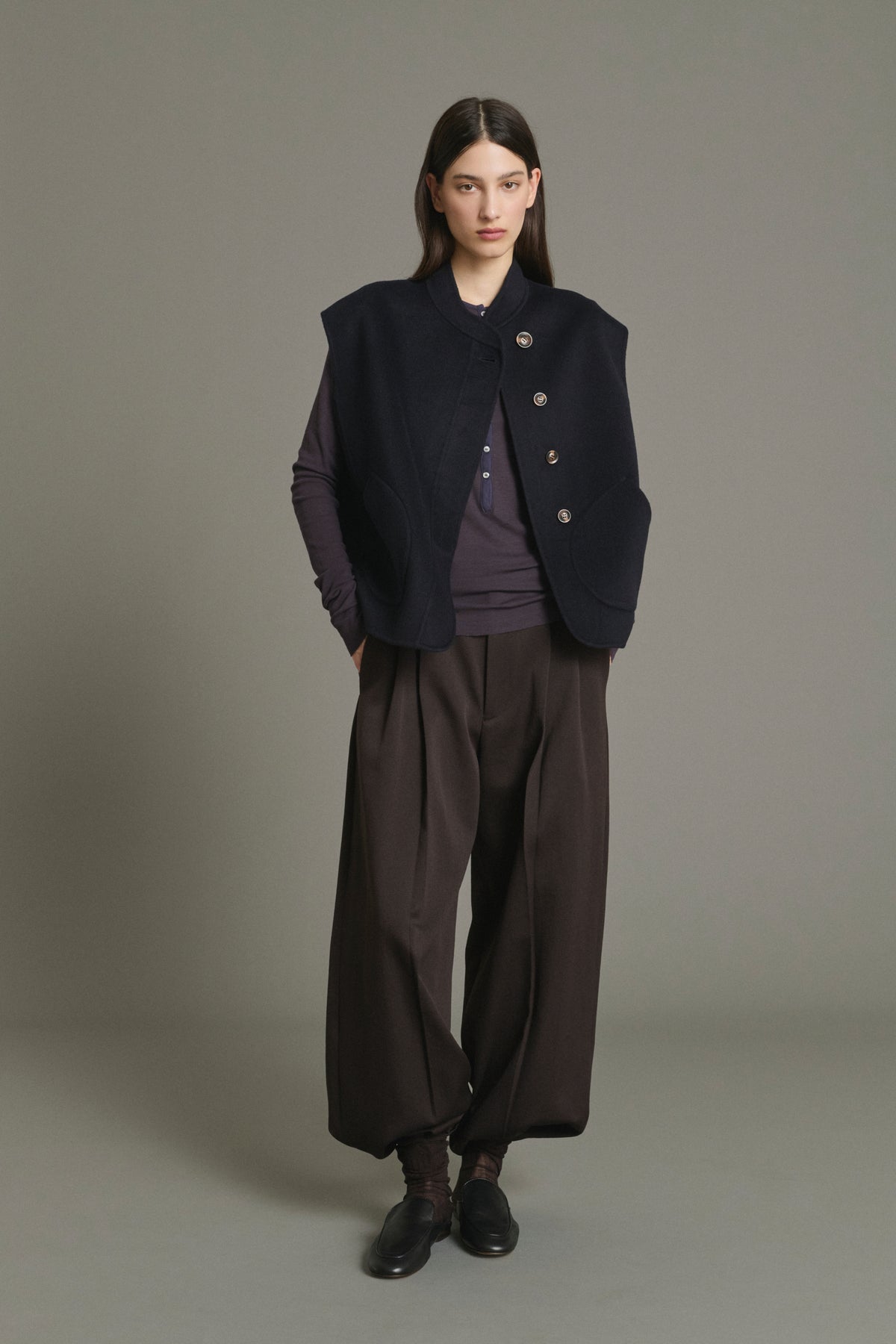Blouson Adeline - Deep Navy Laine Femme - Soeur