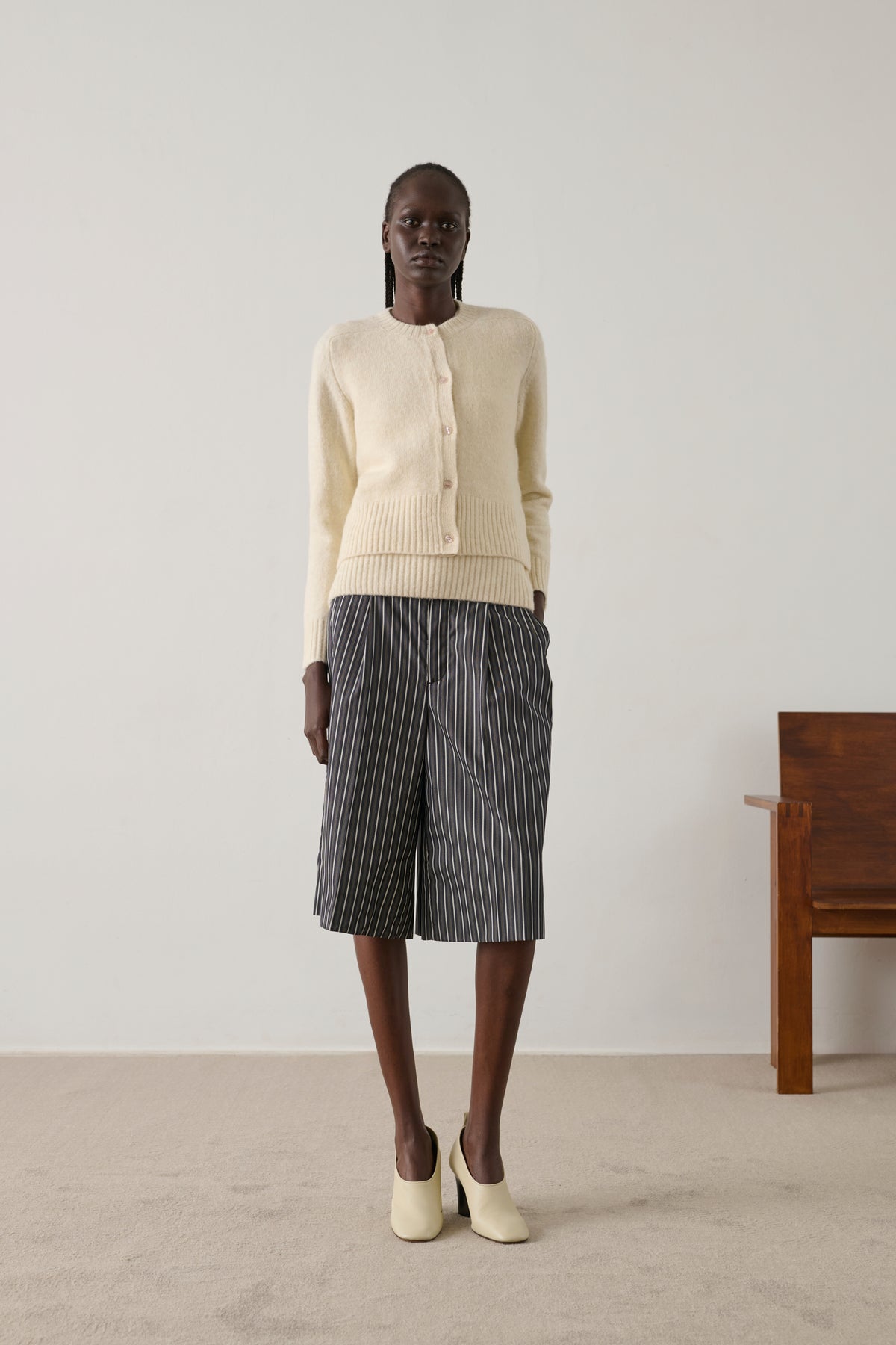 Cardigan Lyne - Ecru - Femme