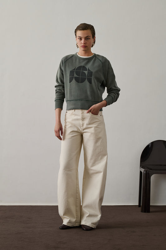 Sweatshirt Apollo - Grey Green - Cotton - Women