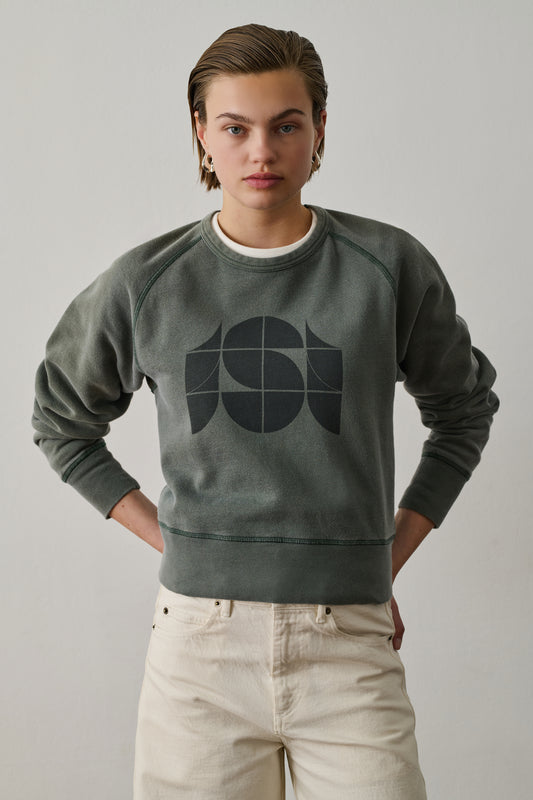 Sweatshirt Apollo - Grey Green - Cotton - Women