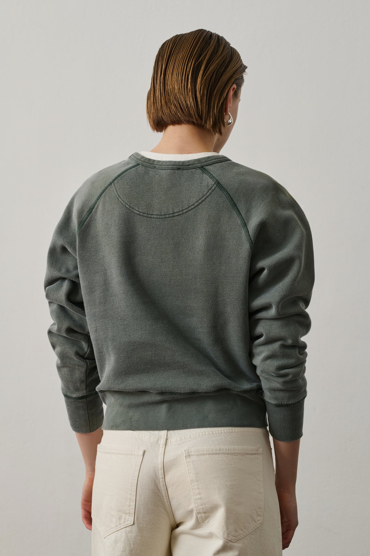 Sweatshirt Apollo - Gris Vert - Coton - Femme vue 4