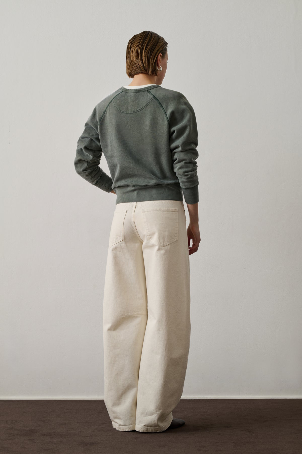 Sweatshirt Apollo - Gris Vert - Coton - Femme vue 2
