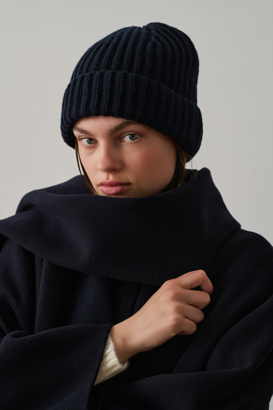 Gilles beanie - Navy - Wool - Women