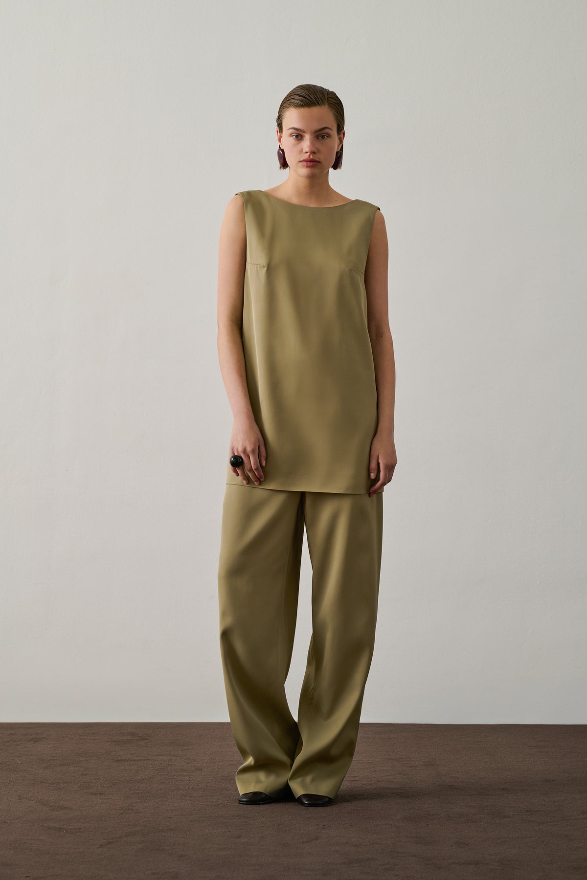 Robe Maya - Sauge - Viscose - Femme vue 3