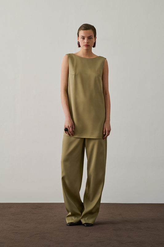 Robe Maya - Sauge - Viscose - Femme