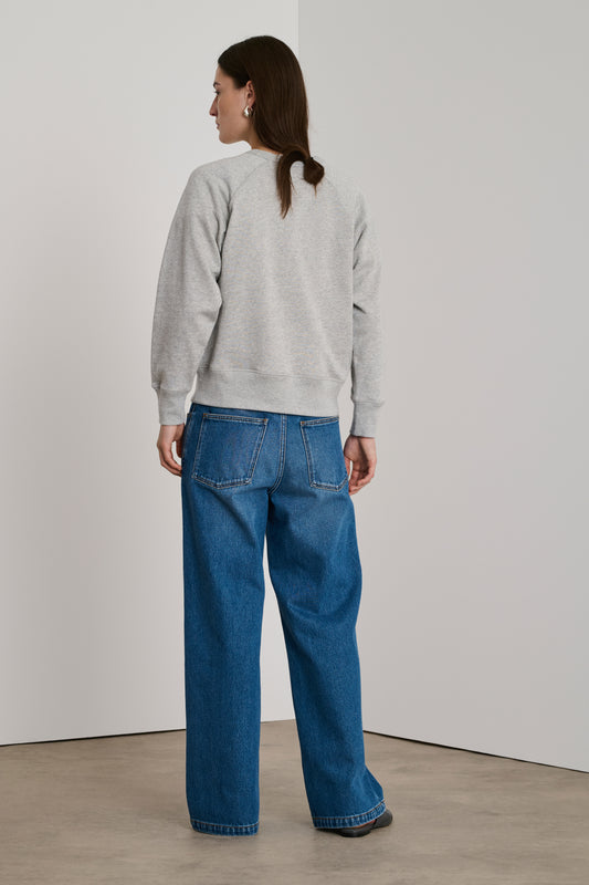 Pascal Sweatshirt - Marl Grey - Cotton - Women