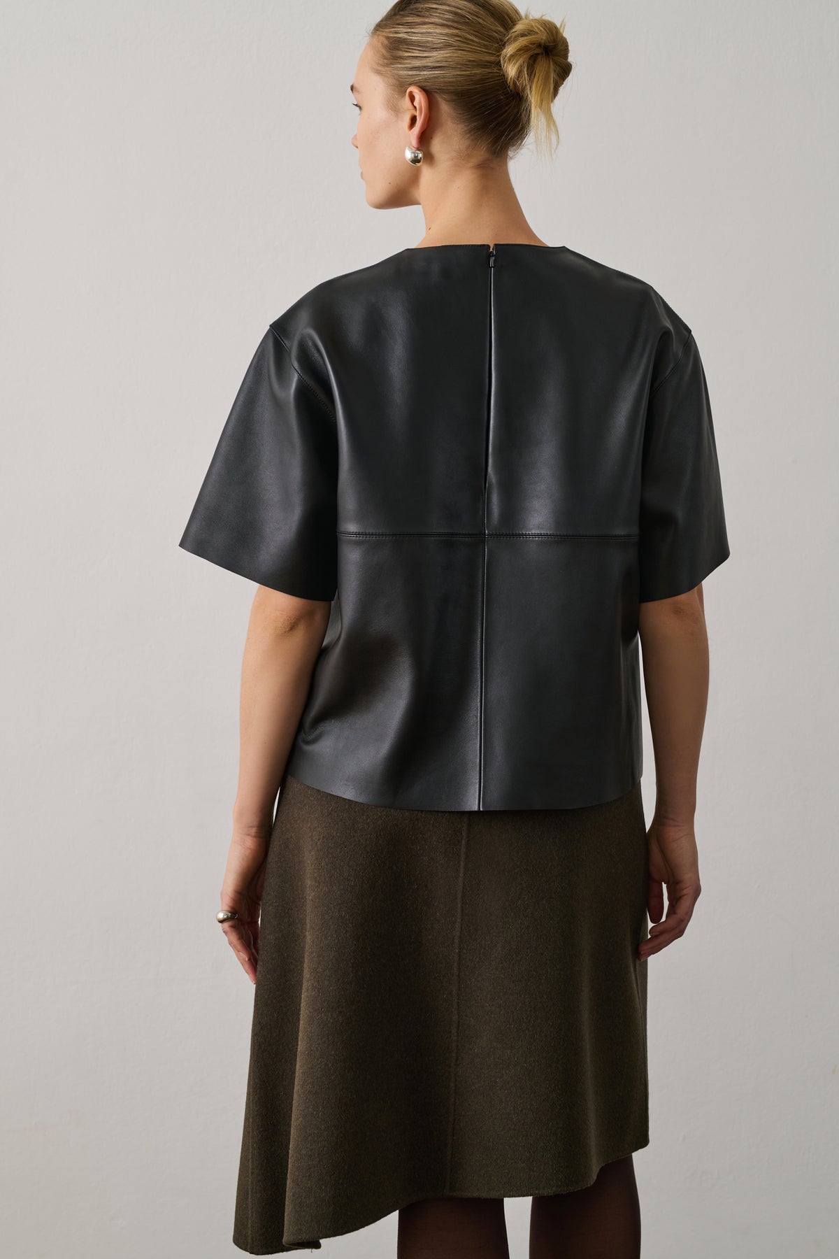 Blouse Frieda - Noir - Cuir - Femme vue 5