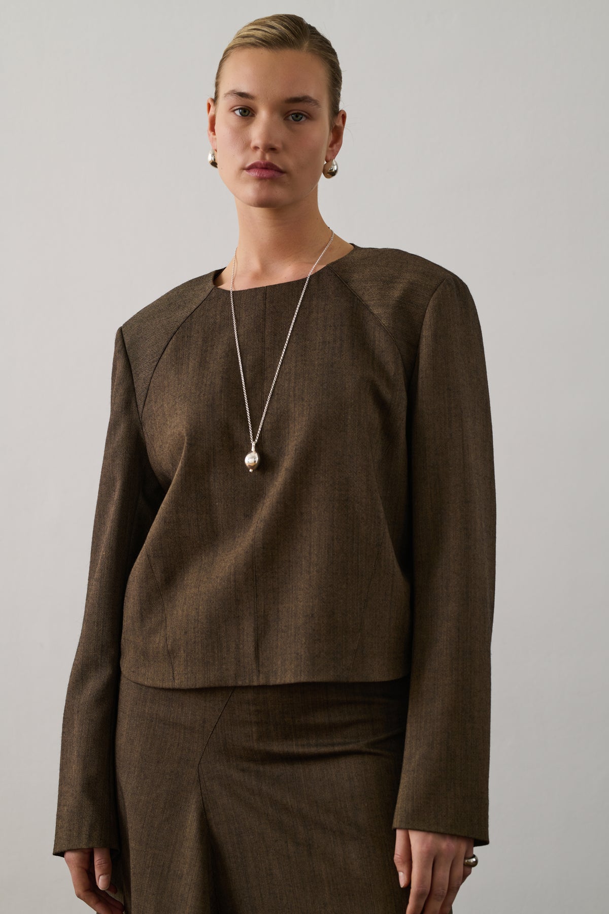 Blusa Giovana - Marrón Jaspeado - Lana - Mujer