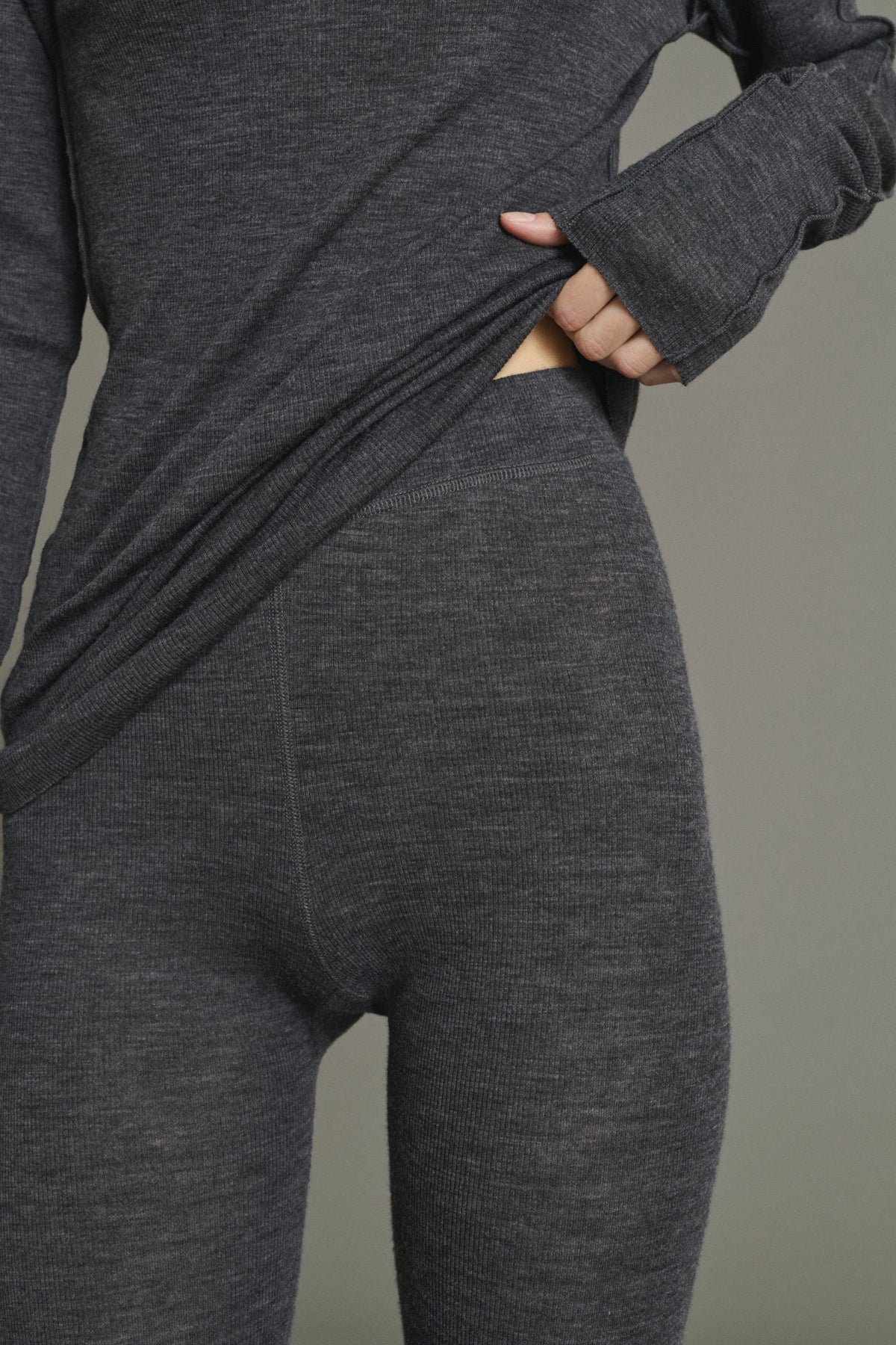Legging Jen - Gris Anthracite - Laine - Femme vue 4