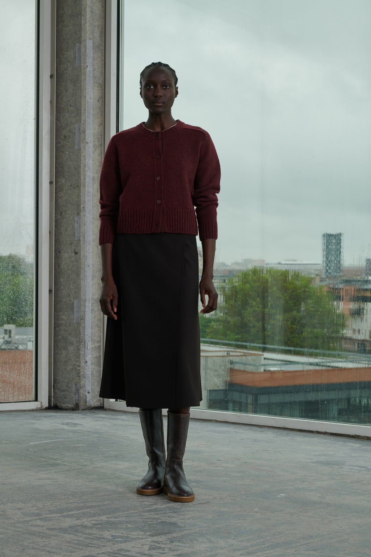SKIRT REINE CHARCOAL
