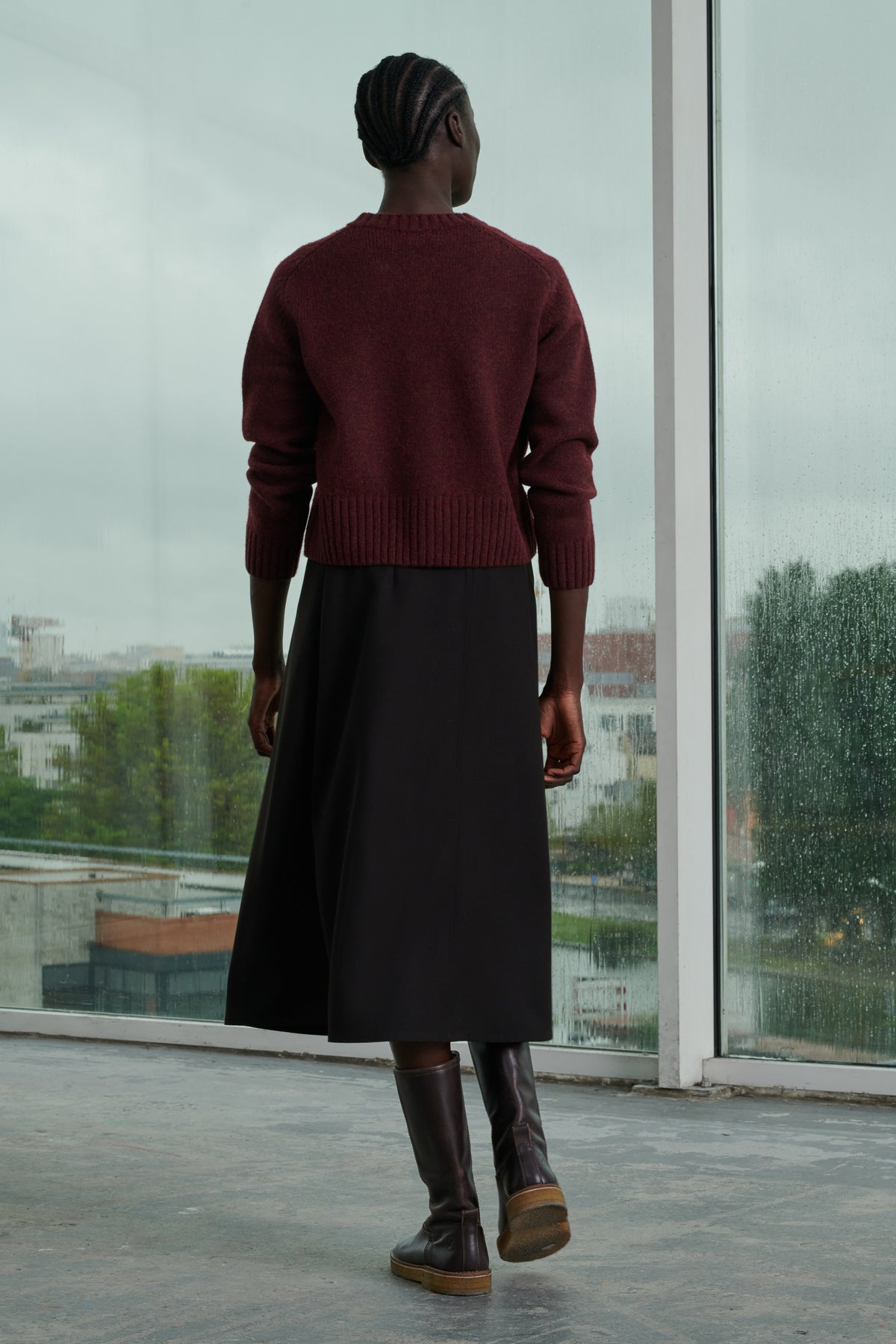 SKIRT REINE CHARCOAL