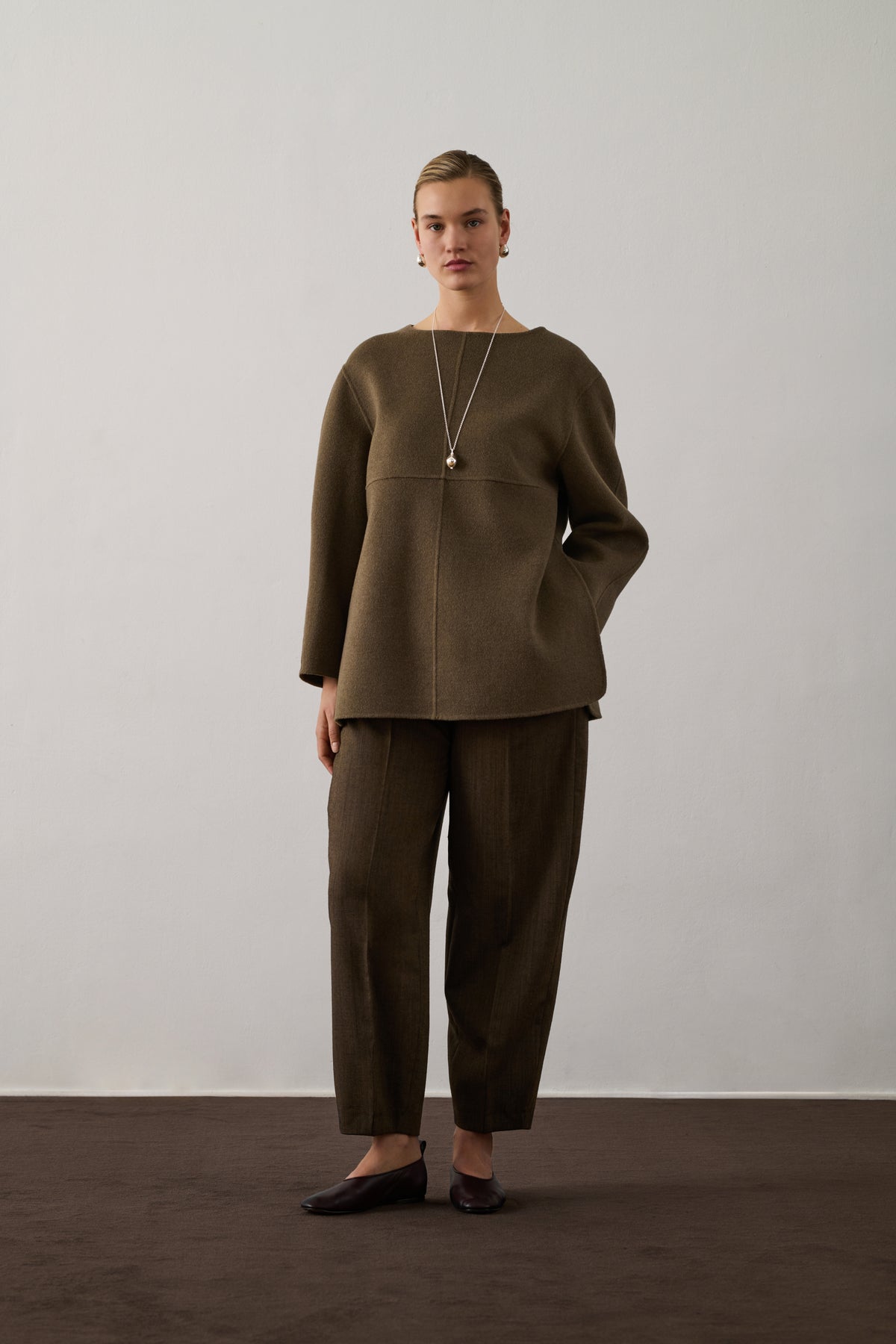 Valerianne Pullover - Beige/Grey - Wool - Women