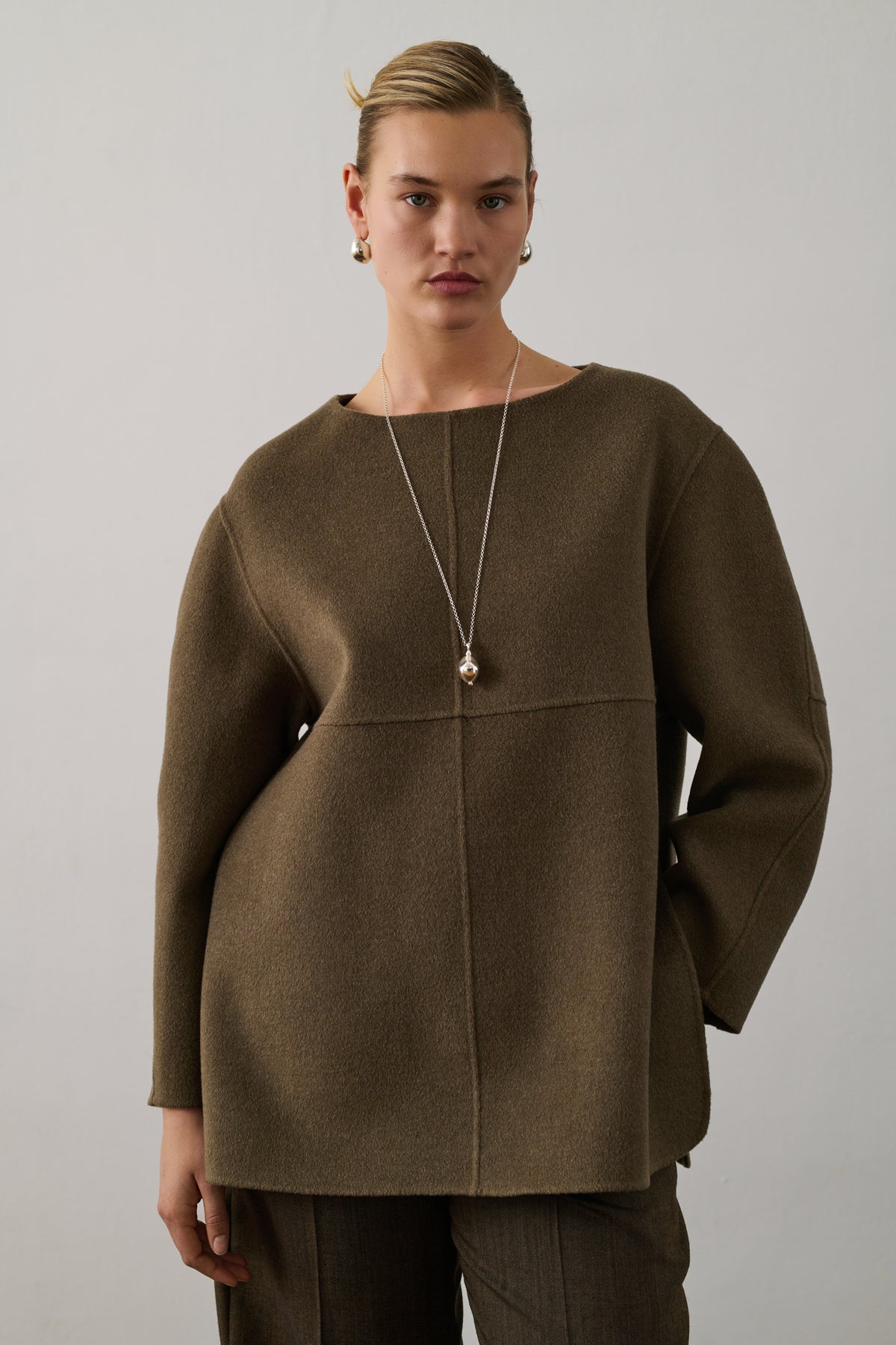Valerianne Pullover - Beige/Grey - Wool - Women