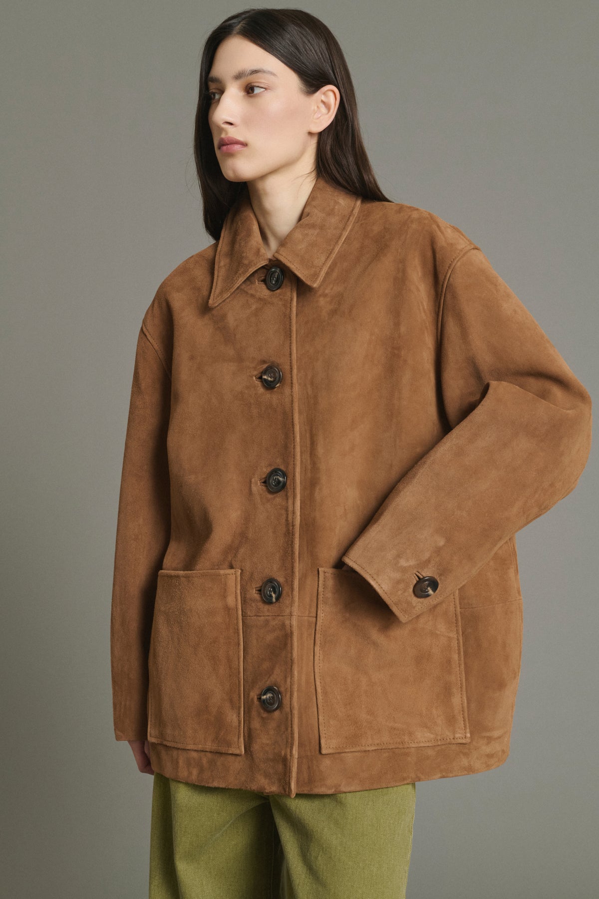Veste Vincenzo - Naturel Croûte de Cuir Femme - Soeur vue 3