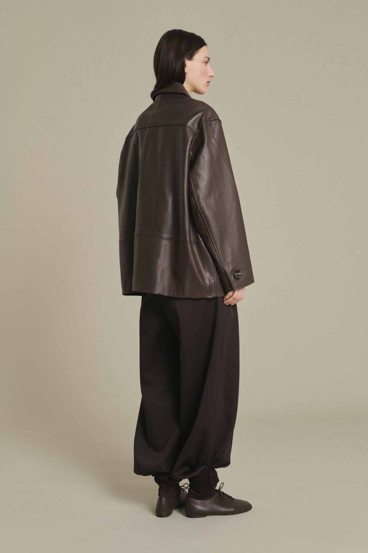 Veste Vincenzo - Taupe Cuir Lisse Femme - Soeur vue 2