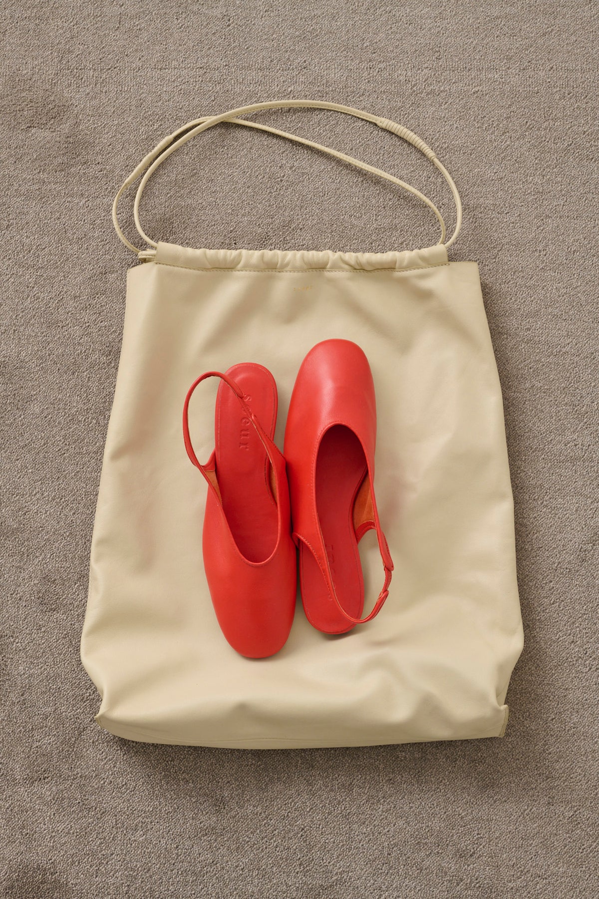 Slingbacks Emmett - Rouge - Cuir - Femme
