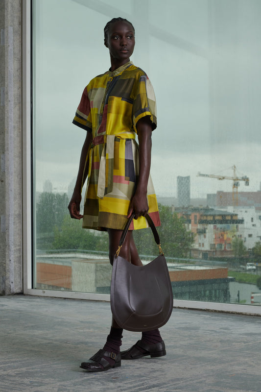 ROBE WANDA JAUNE/KAKI