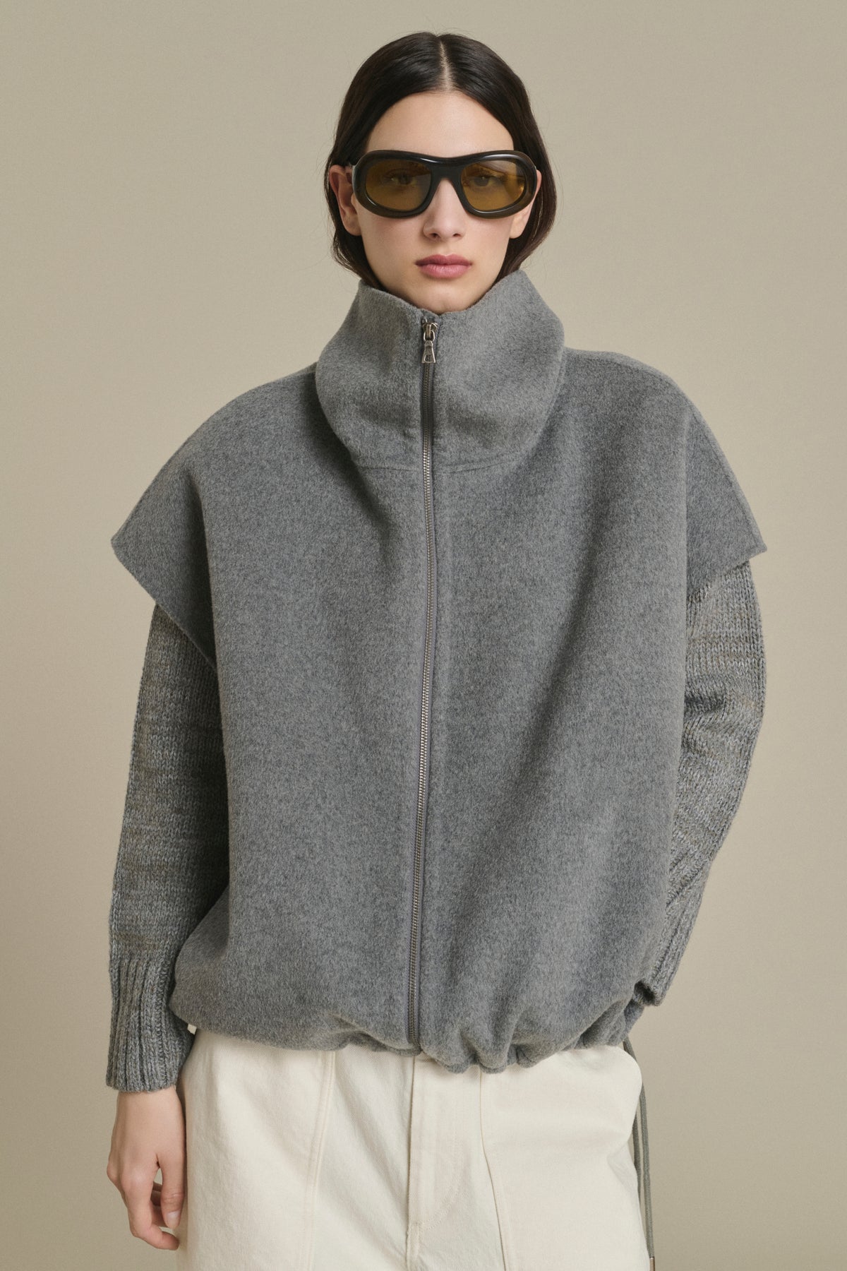 Blouson Juno - Gris Clair - Laine - Femme