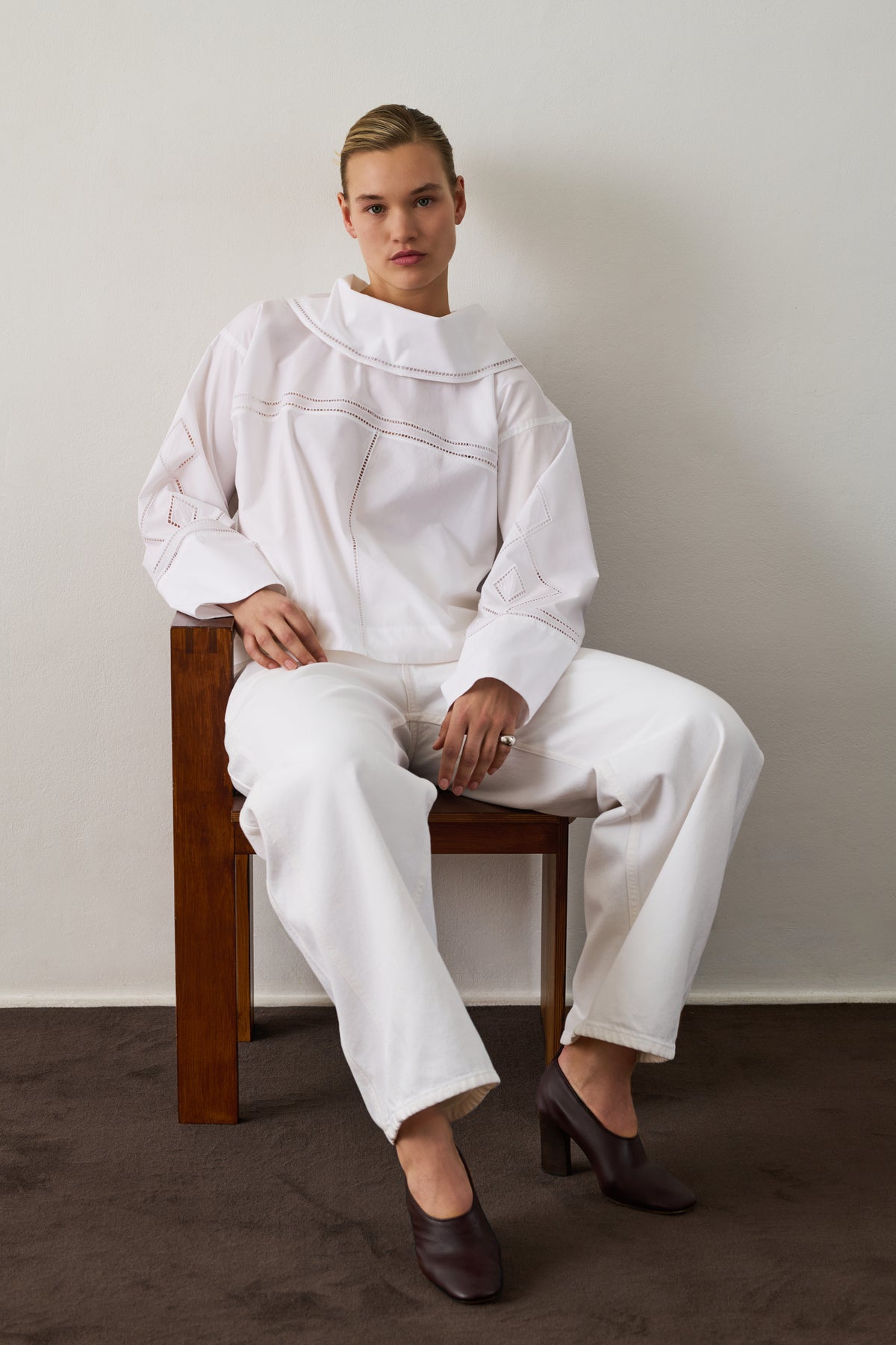 Chemise Guillemette - Blanc - Coton - Femme vue 5