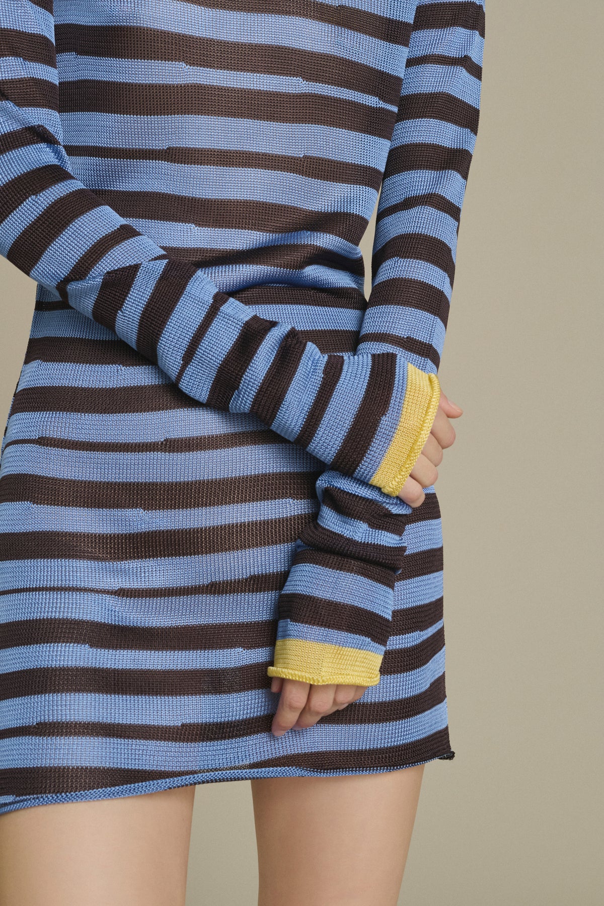 Robe Momo mini rayée moka et bleu ciel Soeur & TL180 - Soeur vue 3