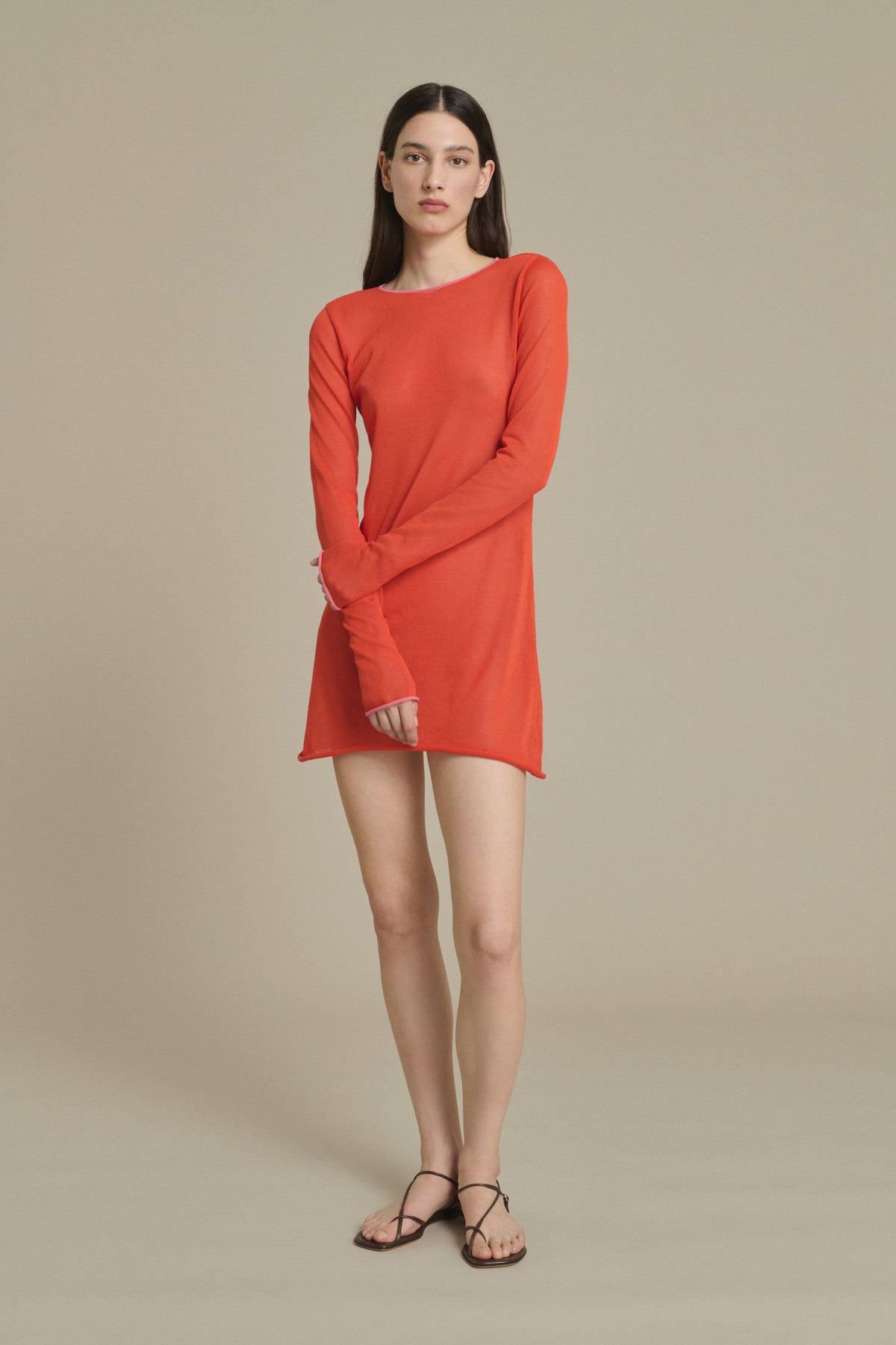 Vestido Irene mini rojo anaranjado de punto Soeur & TL180 - Soeur vue 1
