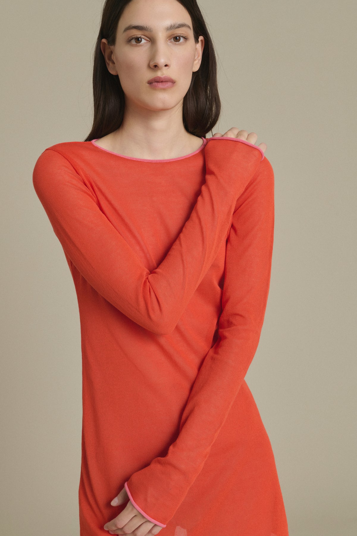 Vestido Irene mini rojo anaranjado de punto Soeur & TL180 - Soeur