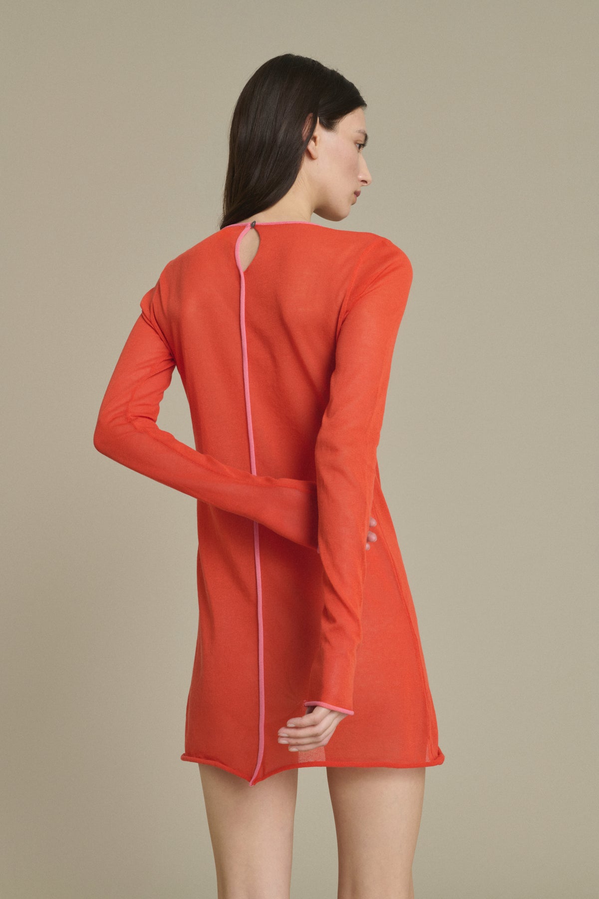 Vestido Irene mini rojo anaranjado de punto Soeur & TL180 - Soeur vue 3