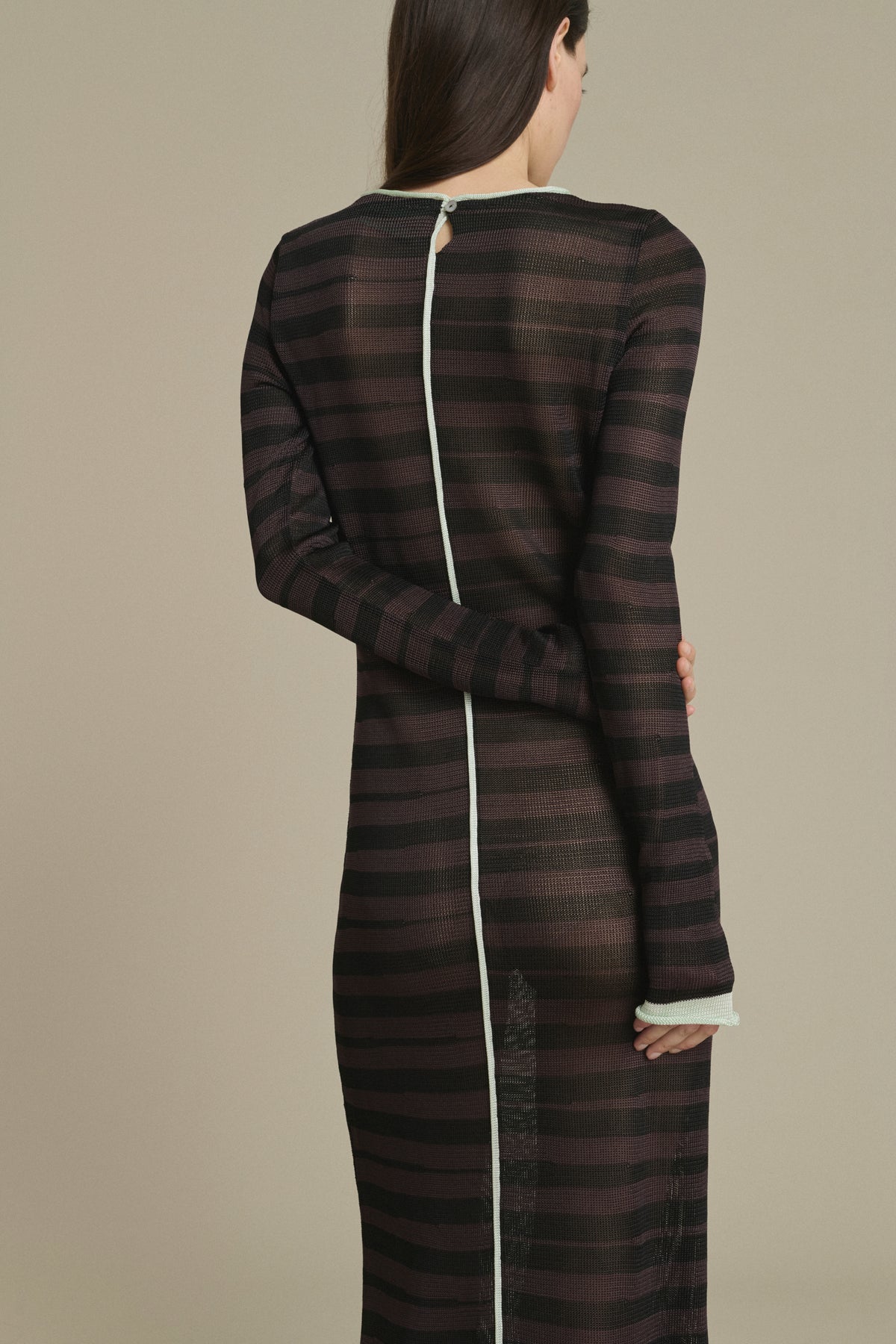 Robe Momo longue rayée chocolat et noir Soeur & TL180 - Soeur vue 4