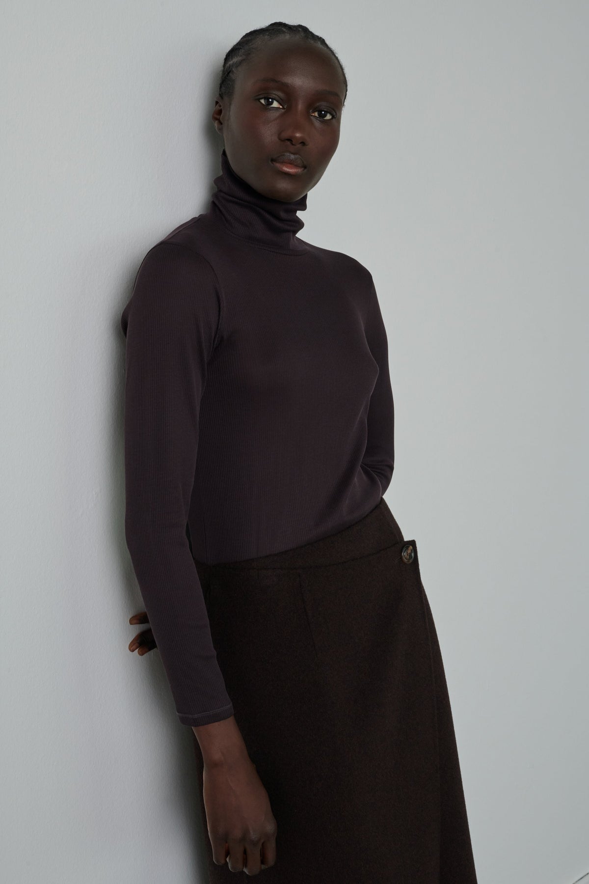 JUPE WALES MARRON CHINÉ