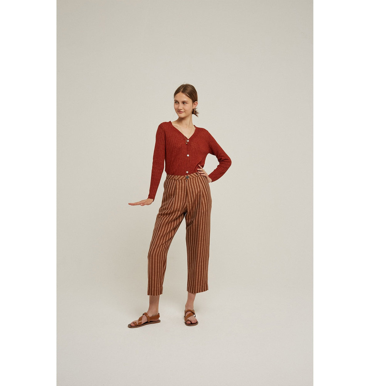 CARDIGAN FIBRE MARL BEIGE