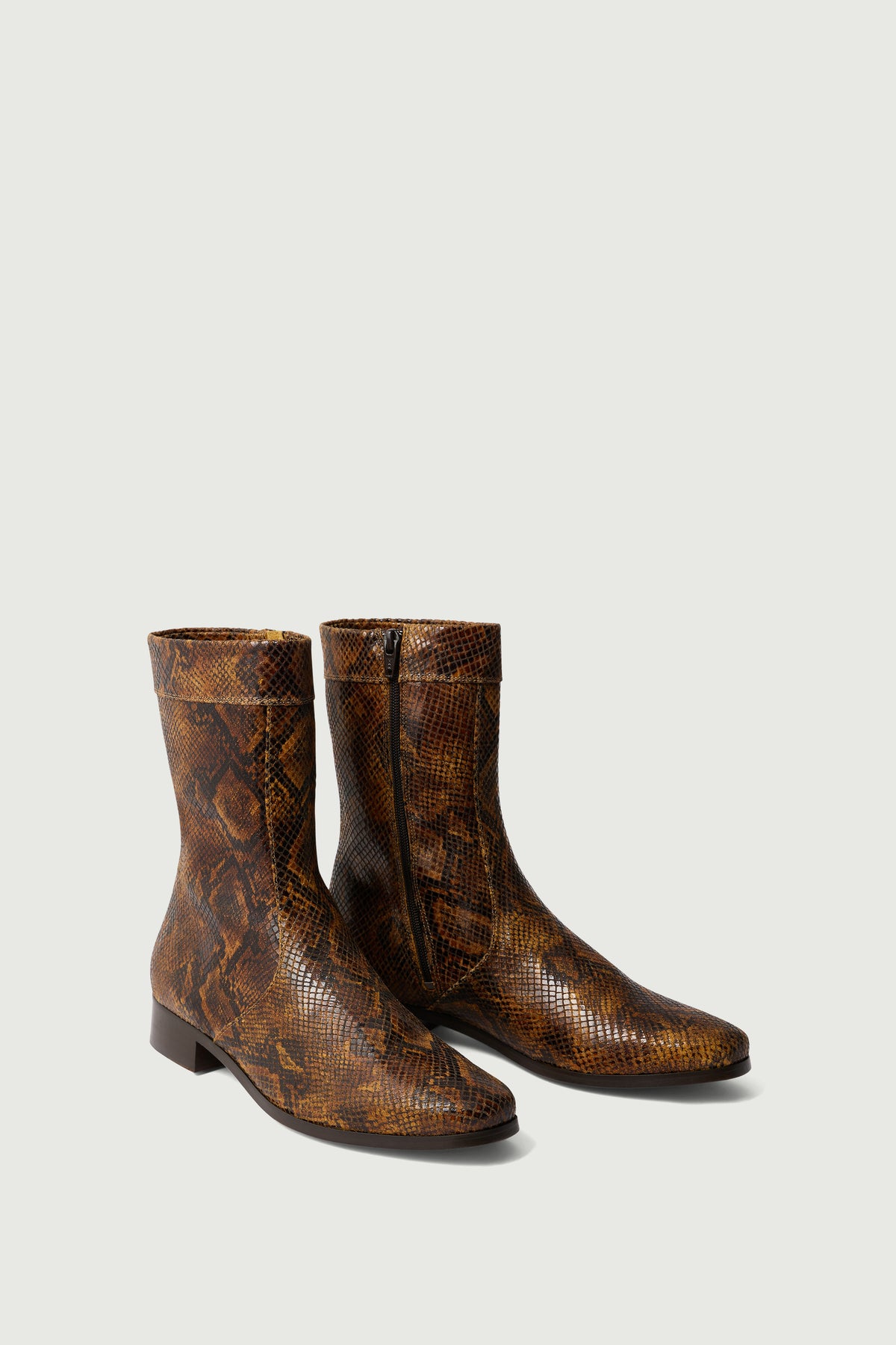 Botines Écaille - Pitón - Cuero - Mujer vue 3