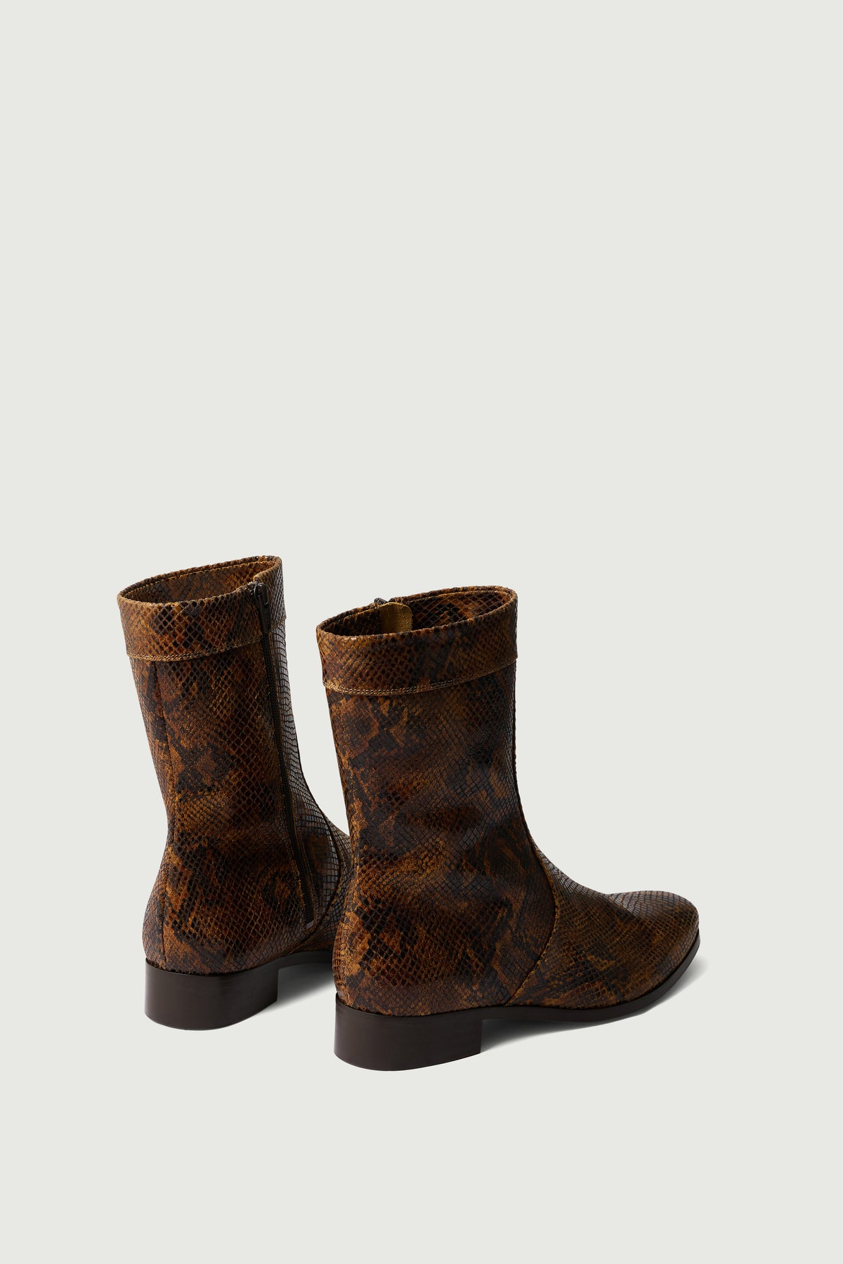Botines Écaille - Pitón - Cuero - Mujer