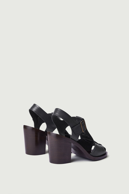 Sandales Vera - Gris Anthracite - Cuir - Femme