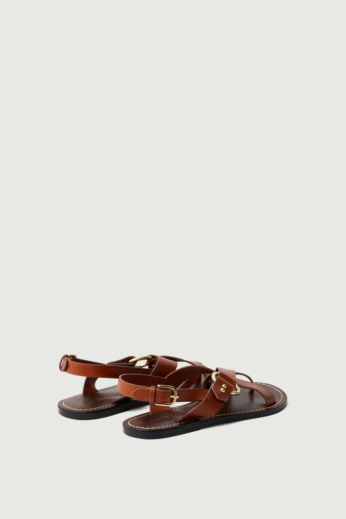 Sandales Florence - Cognac - Cuir - Femme vue 5