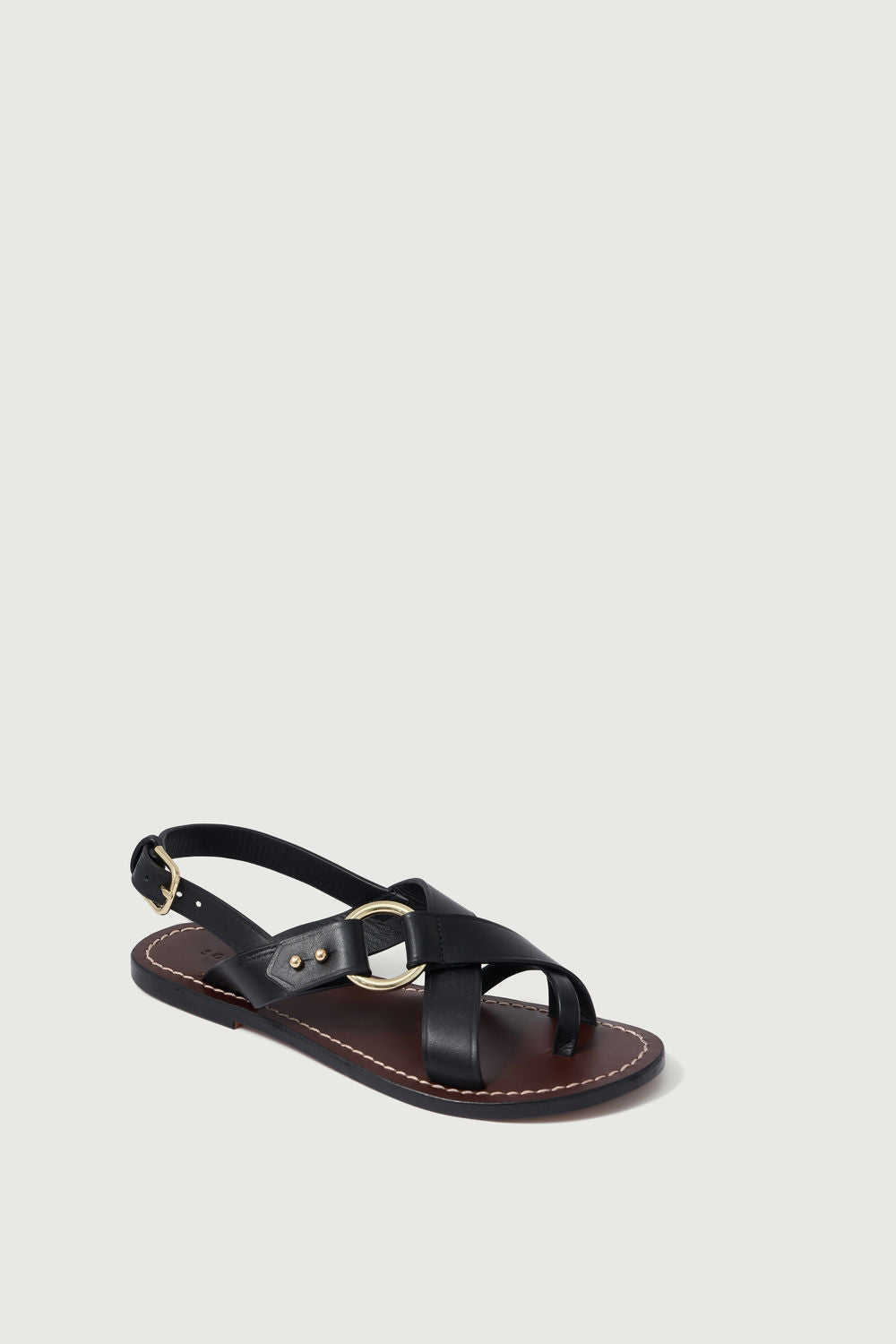 Sandales Florence - Noir - Cuir - Femme vue 3