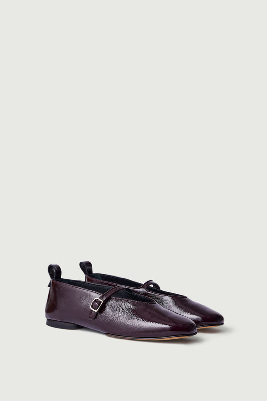 Ballerines Madeline - Bordeaux Foncé - Cuir - Femme