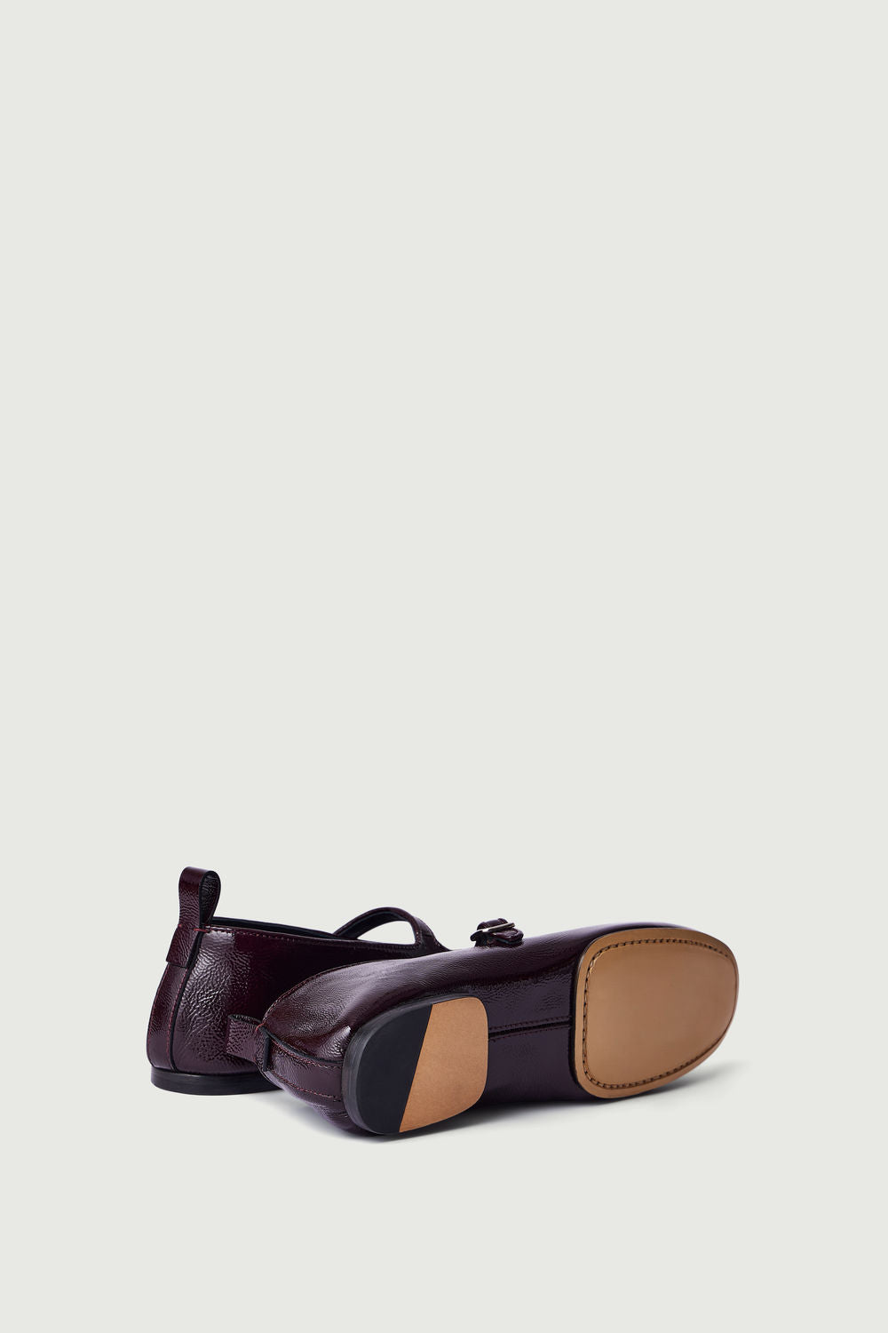 Ballet Flats Madeline - Dark Burgundy - Leather - Women vue 5