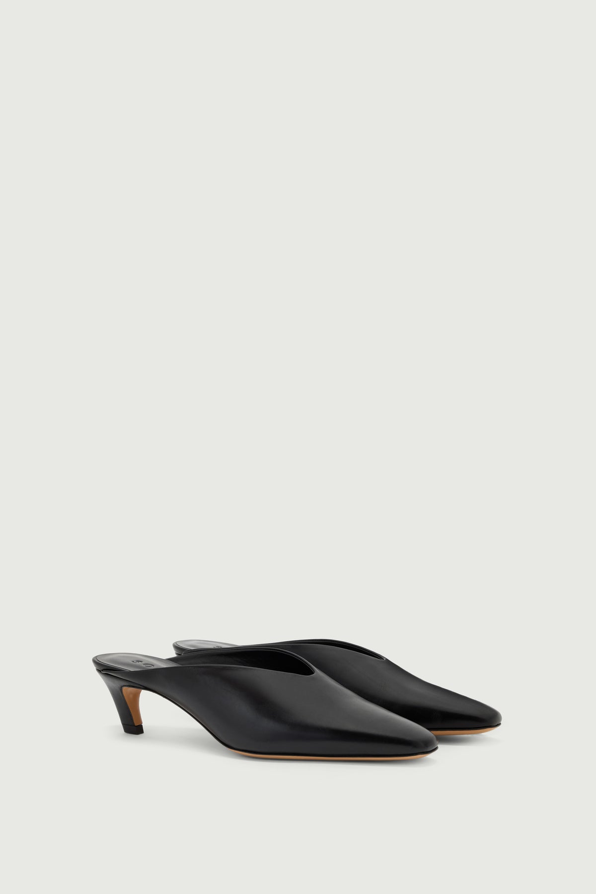 Mules Amalie - Noir Cuir à Talon - Soeur vue 2