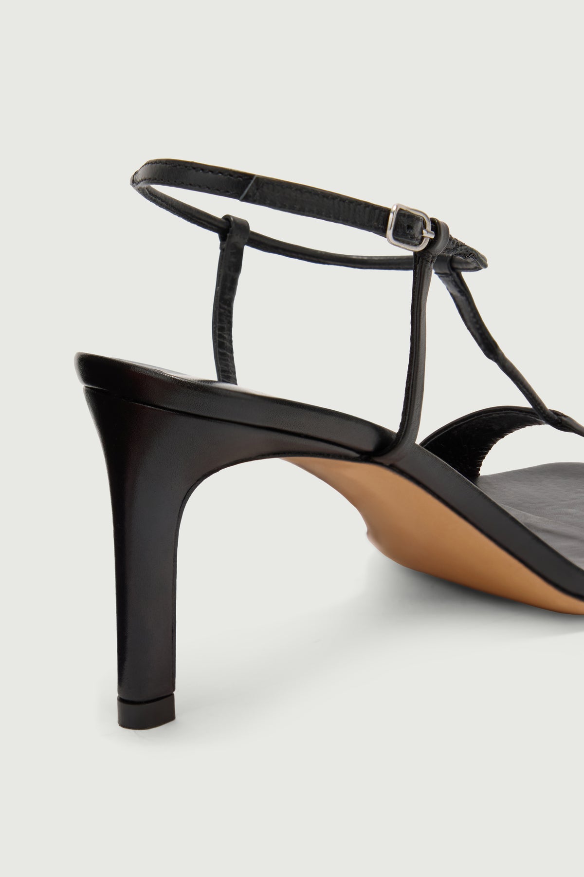 Sandales Cecilie - Noir Cuir à Talon - Soeur vue 4