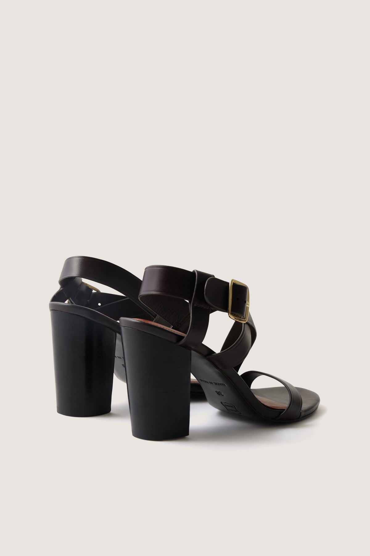 SANDALES PAOLINA MARRON FONCÉ vue 3