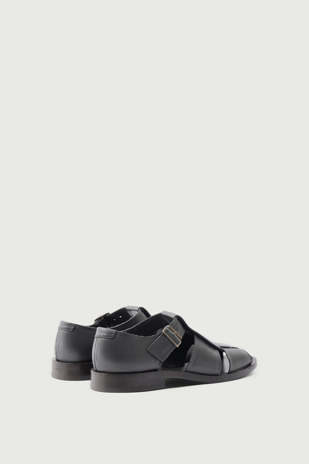 Sandales Velika - Gris Anthracite - Cuir - Femme vue 4