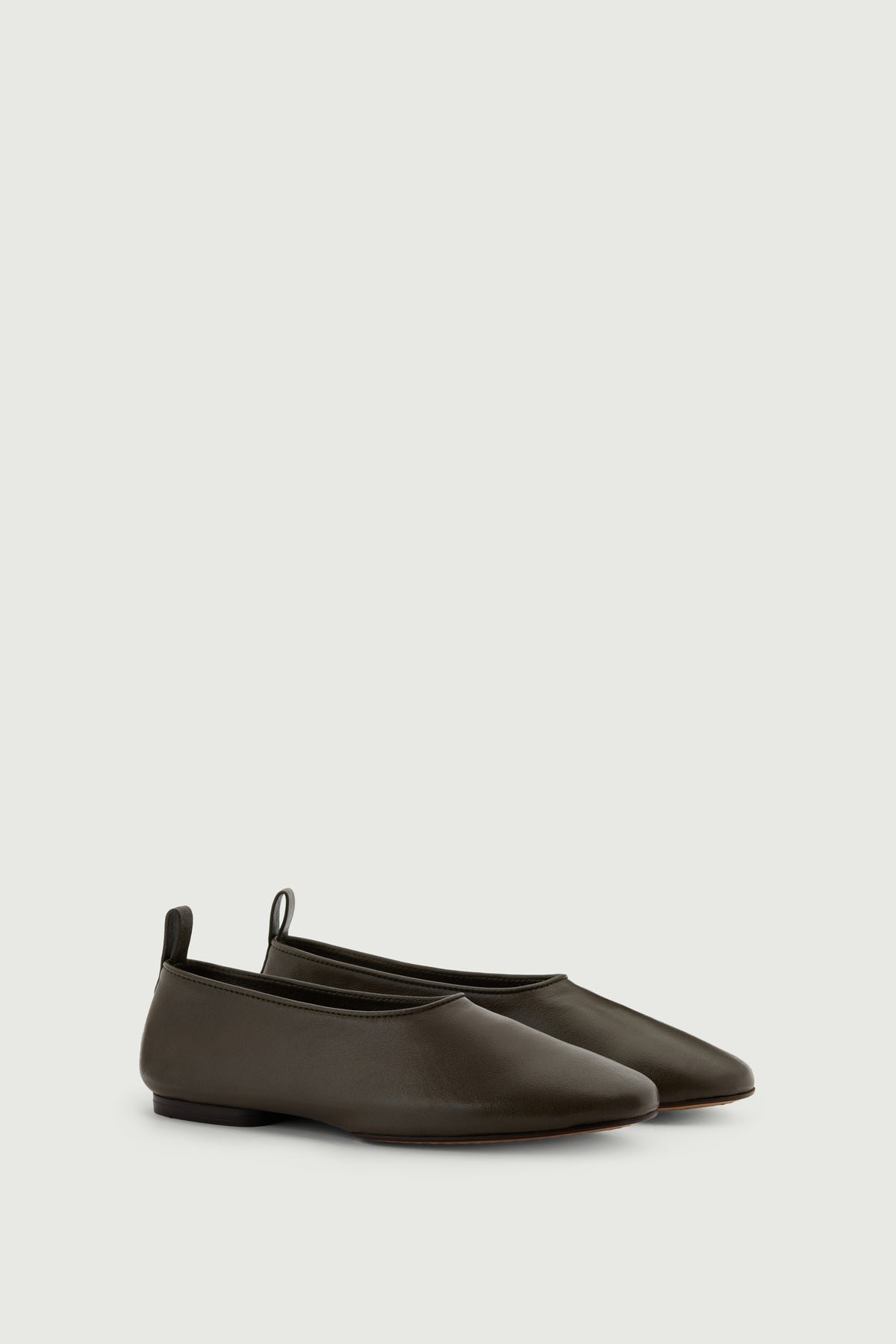 Ballerines Bala - Kaki Foncé - Cuir - Femme vue 4