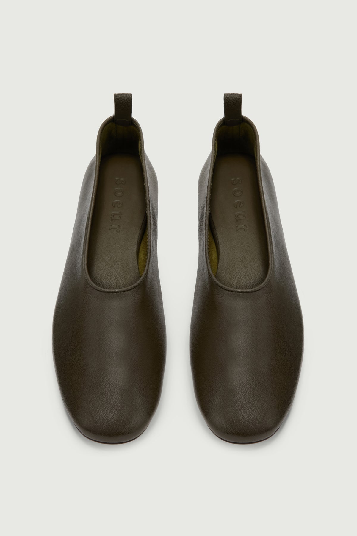 Ballerines Bala - Kaki Foncé - Cuir - Femme vue 5